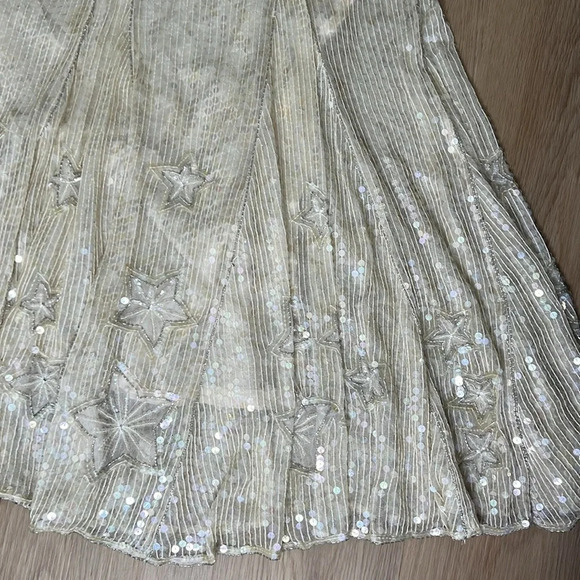 VINTAGE Marquis By Randall Cosco 100% Silk Sequin Skirt and Top - Picture 9 of 15